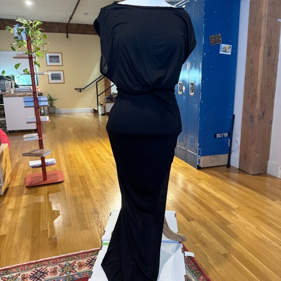 AllSaints Black Sleeveless Maxi Dress with Side Slit - Picture 3 of 4